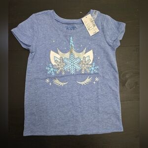 Size 4T Girls Snow Unicorn T-Shirt